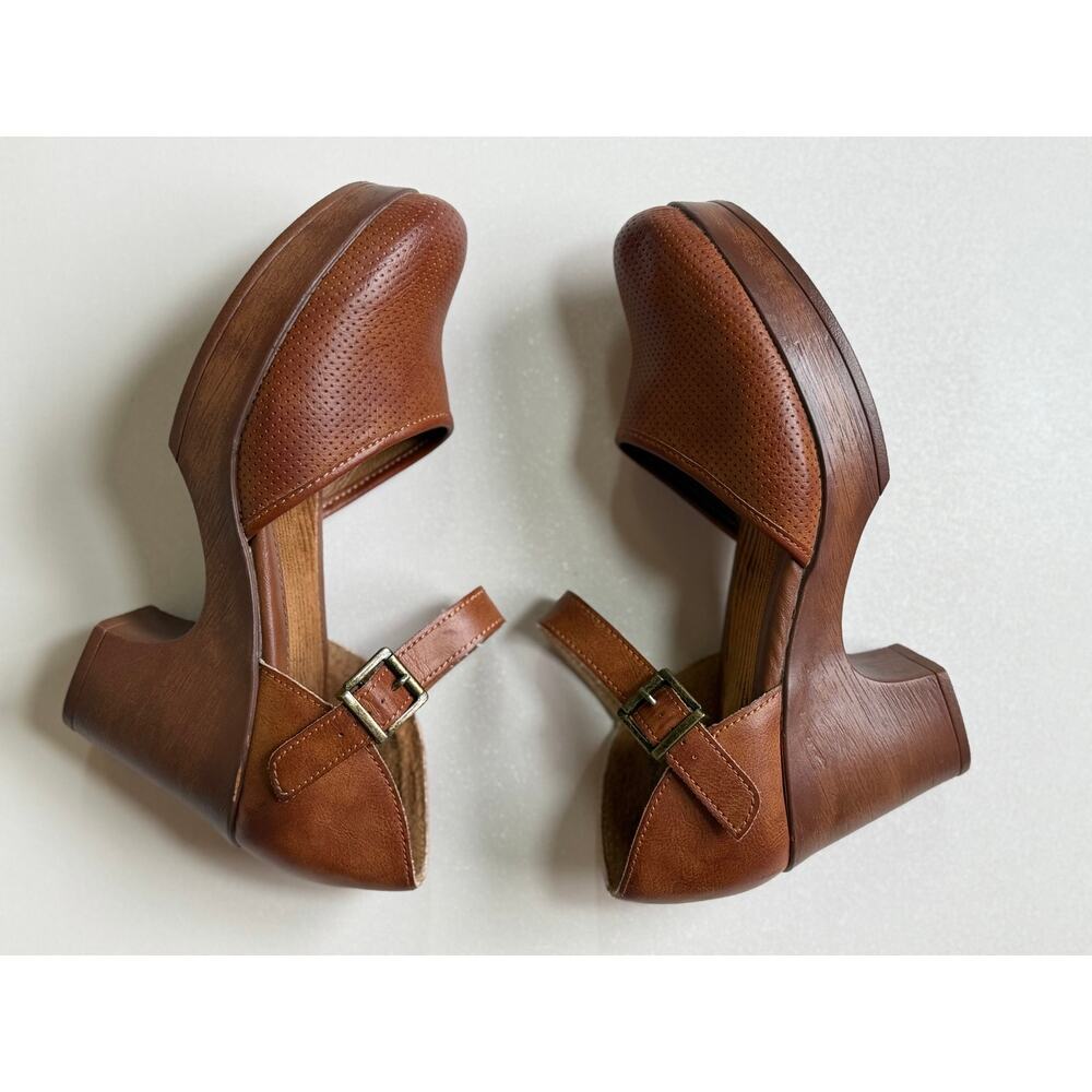 B.O.C Born Women's Tan Concept Gia Platform Clog Retro 1970s Shoes Size 8 - Picture 6 of 11